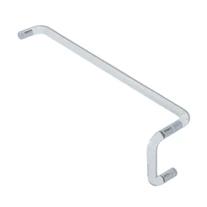Combination acrylic handle and towel bar 