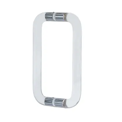 Back to back acrylic shower door handle 