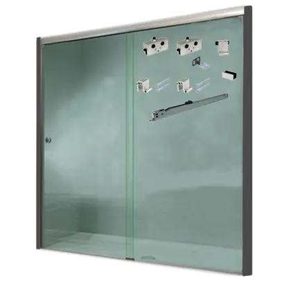 Soft closing shower glass sliding door system - good for elder or disabled and easy installation 