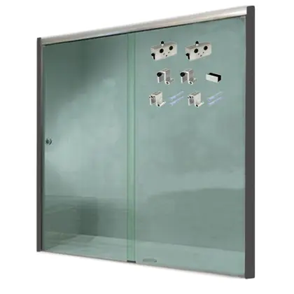 Shower glass sliding door system - good for elder or disabled and easy installation 