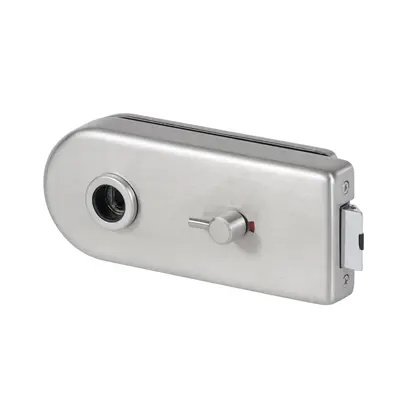 Glass door lock with privacy function 