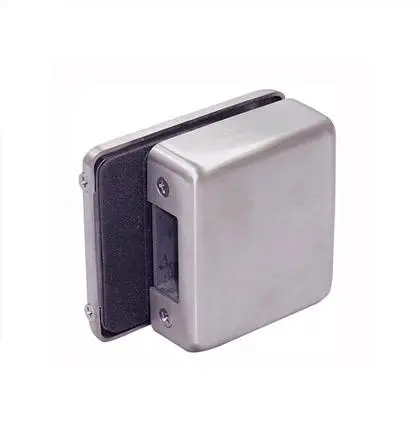 Glass door lock strike box 