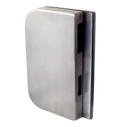 Magnetic glass door lock strike box 