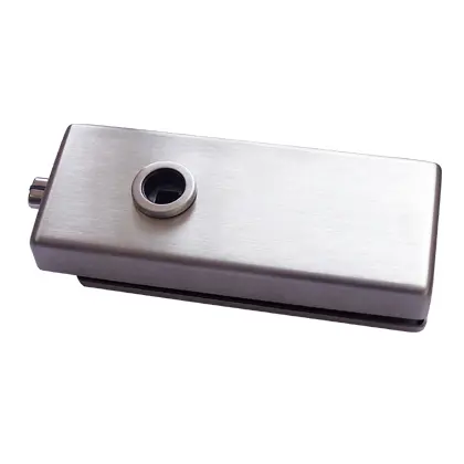 Magnetic glass door lock