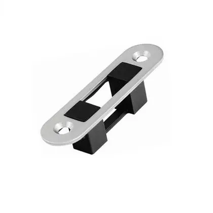 Magnetic glass door lock strike plate