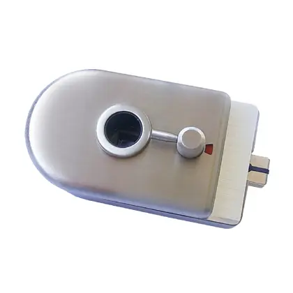 Magnetic glass door privacy lock