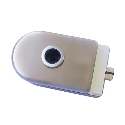 Magnetic glass door lock