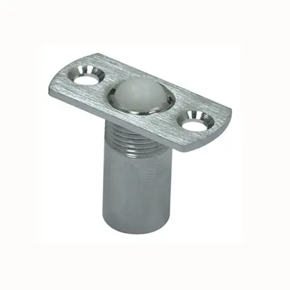 Frameless glass door roller latch 