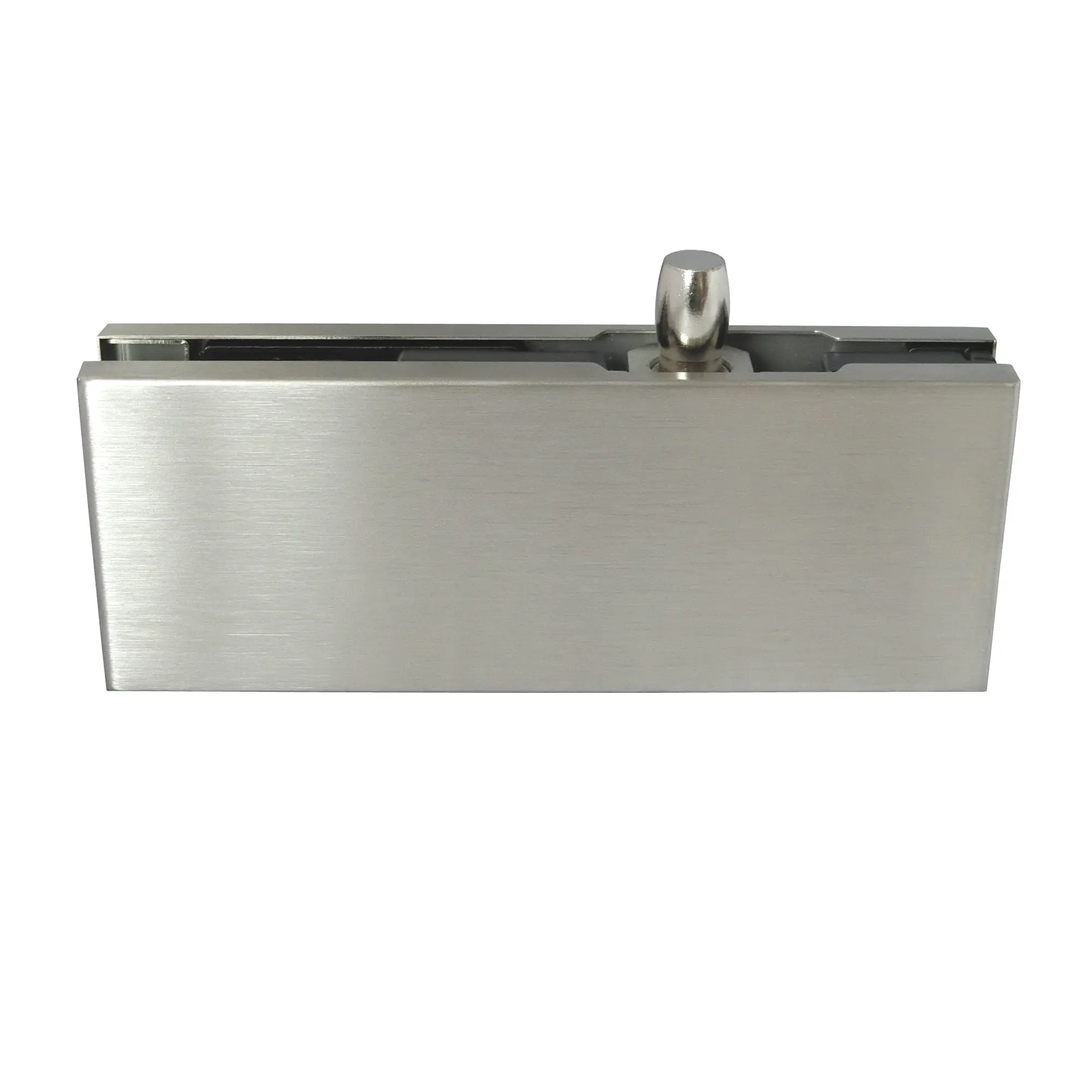 Overpanel pivot door clamp
