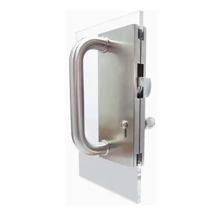 Center glass lock with hookbolt, european cylinder and pull handle 