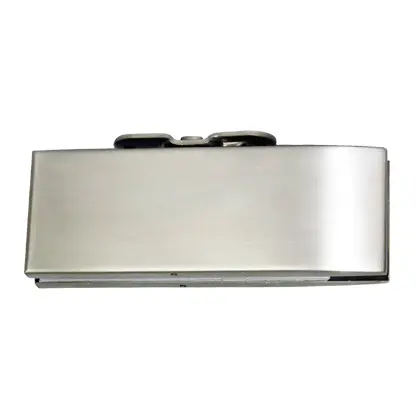Glass door top hydraulic buffer with narrow base plate 