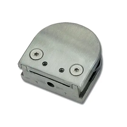 Zinc or stainless steel adjustable glass clamp (no glass cut-out) 