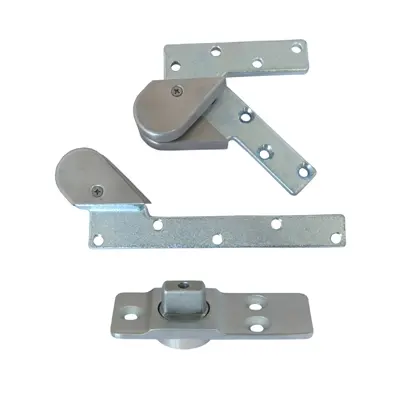 Heavy duty offset pivot door assembly 