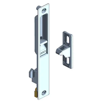 Aluminum sliding door lock - Flushmount 