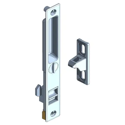 Aluminum sliding door lock - Flushmount with nite lock 