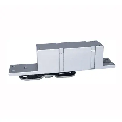Top hydraulic buffer with narrow base plate (for metal doors) 